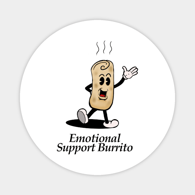 Emotional Support Burrito Magnet by Llewynn